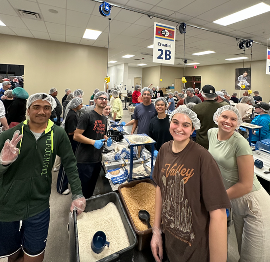 AMA members volunteering together at a service event